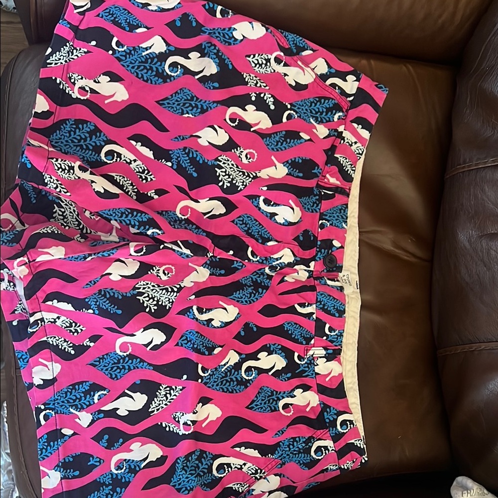 Crown & Ivy Pink and Blue Patterned Shorts